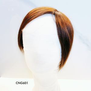 Human Hair Topper – Natural Straight Dark Brown, Short - cngwigs
