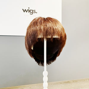 Real Human Hair Wig – Soft Wave Chestnut Brown, Short - cngwigs