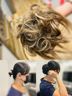 Hairpiece – Golden Blonde Curly Hair Bun Extension - cngwigs