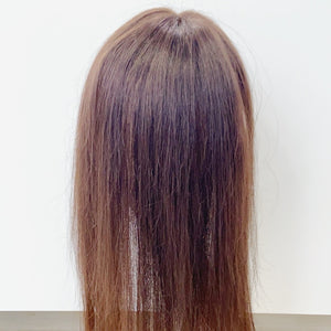 Human Hair Topper – Natural Straight Deep Brown, Long - cngwigs
