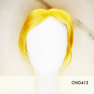 Human Hair Topper – Natural Straight Vivid Blonde, Short - cngwigs