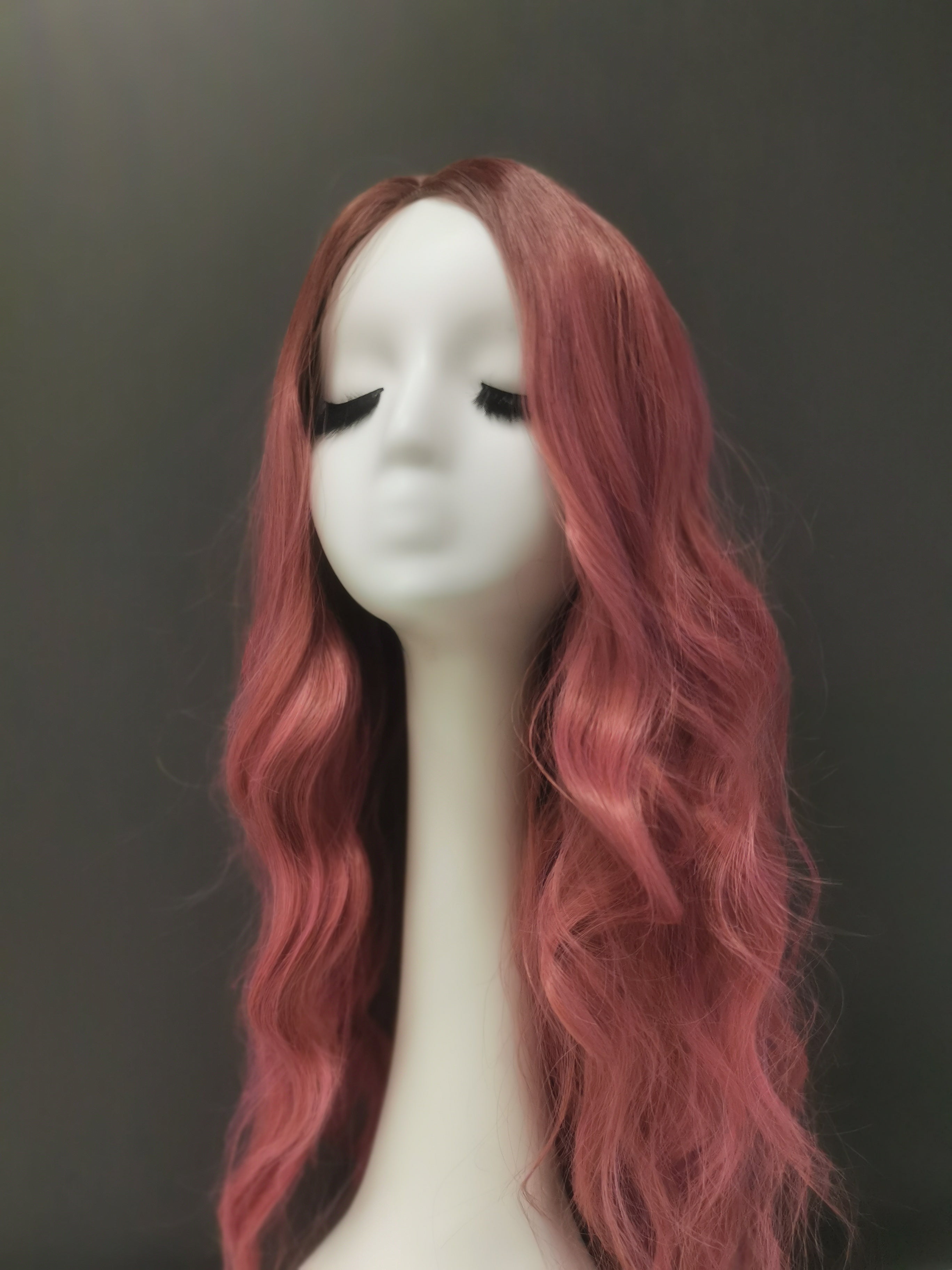 Synthetic Wig - Wavy Hot Pink Gradient, Long - cngwigs