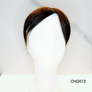 Human Hair Topper - Natural Straight Black, Short - cngwigs