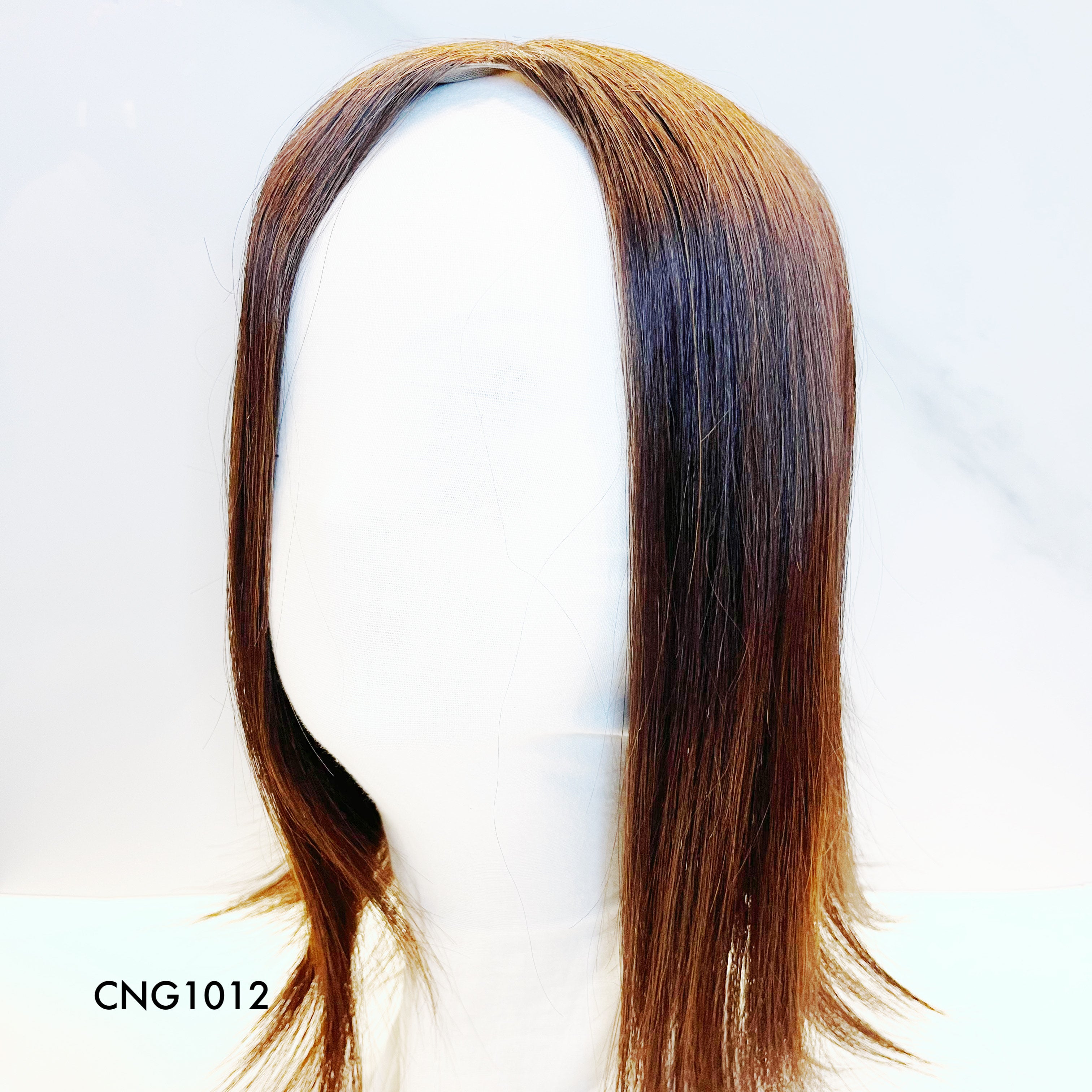Human Hair Topper – Natrual Straight Dark Brown, Shoulder-Length - cngwigs
