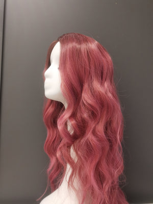 Synthetic Wig - Wavy Hot Pink Gradient, Long - cngwigs