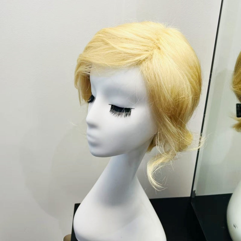 Blonde Human Hair Wig – Natural & Soft, Real Hair