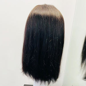Lace Front Wig – Natrual Straight Black, 16 Inch - cngwigs
