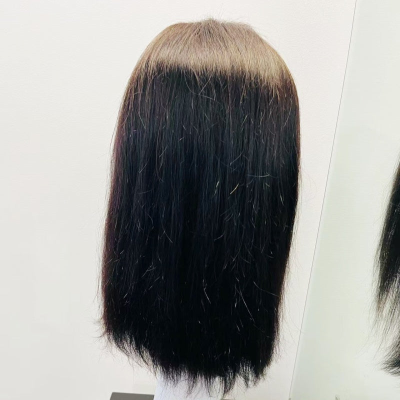 Lace Front Wig – Natrual Straight Black, 16 Inch - cngwigs