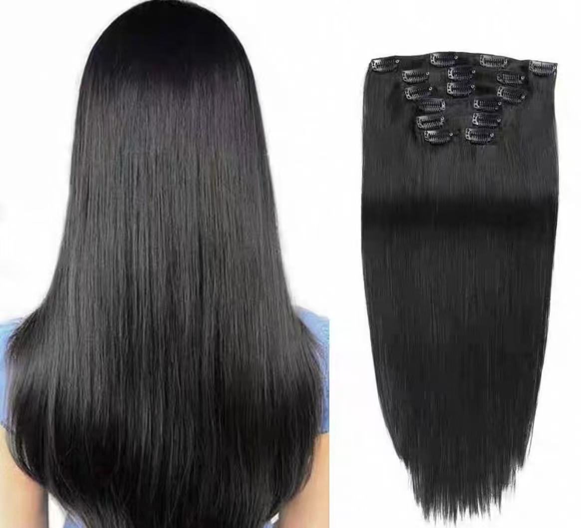 Hairpiece – Natural Black Hair Extensions, 16 Inch - cngwigs