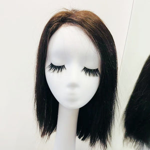 Lace Front Wig – Natrual Straight Black, 16 Inch - cngwigs