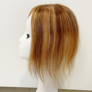 Colored Human Hair Topper – Natural Straight Copper Blonde, Shoulder-Length - cngwigs