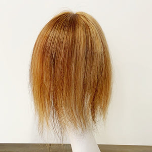 Colored Human Hair Topper – Natural Straight Copper Blonde, Shoulder-Length - cngwigs