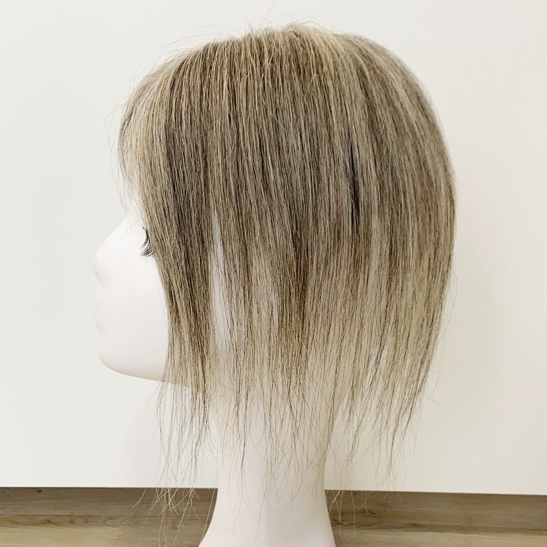 Colored Human Hair Topper – Natural Straight Dark Ash Blonde, Shoulder-Legnth - cngwigs