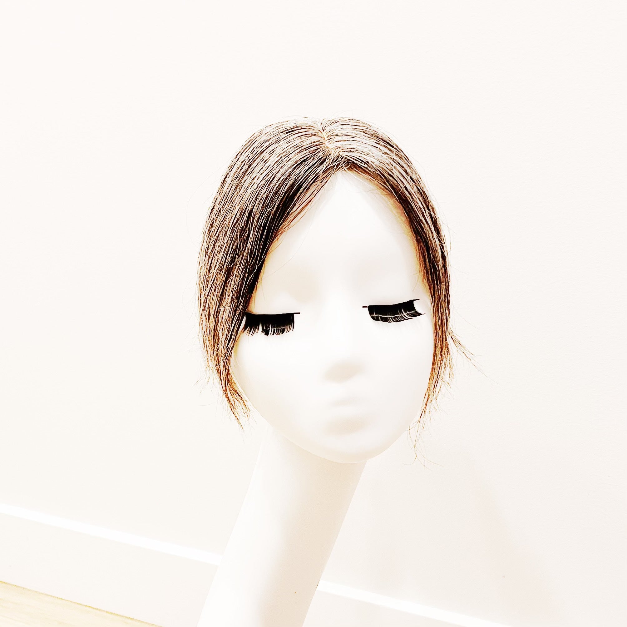 Human Hair Topper – Natrual Straight Grey, Short - cngwigs