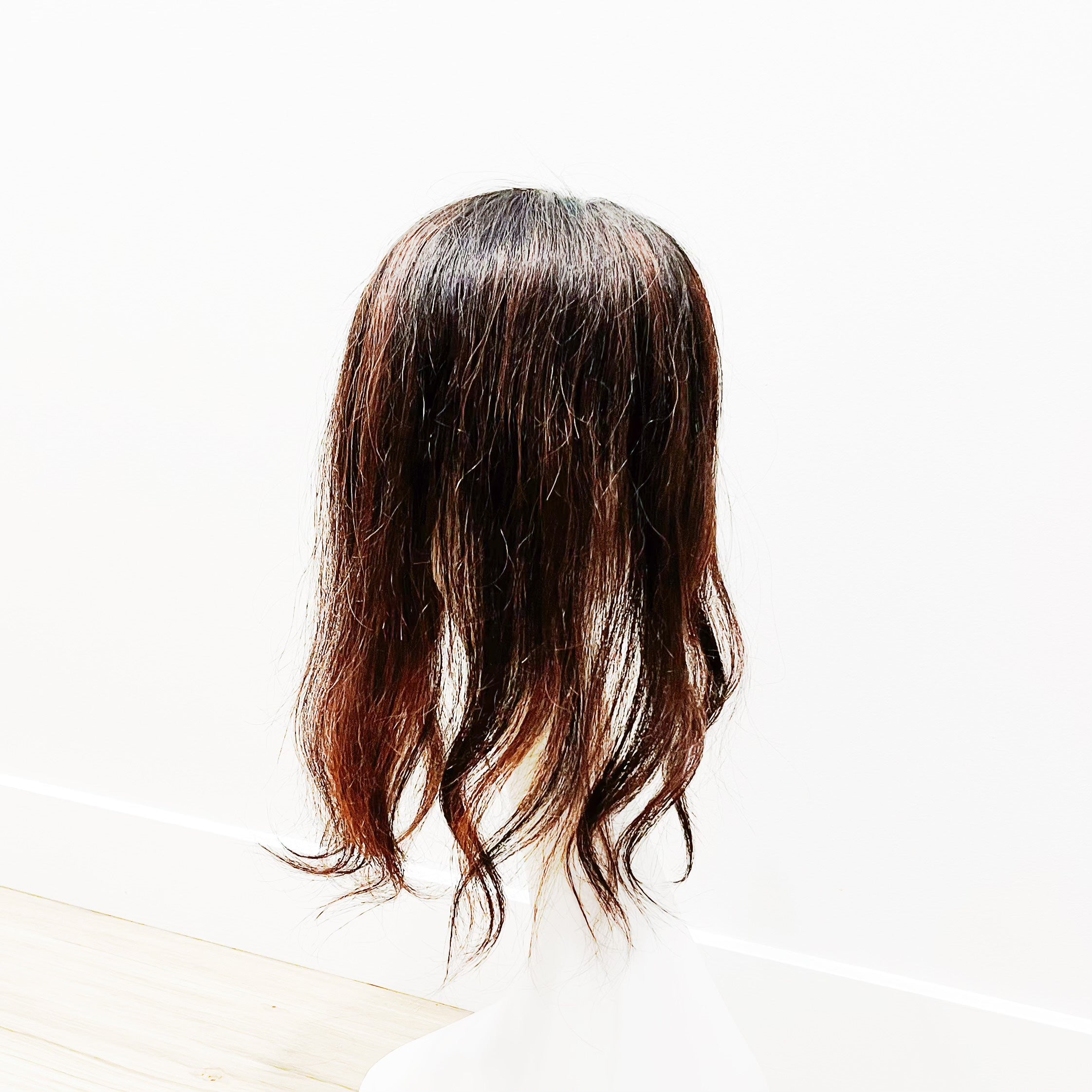 Real Human Hair Wig – Natural Curl Dark Brown, Long - cngwigs