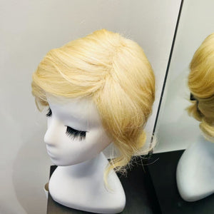 Colored Human Hair Wig – Wavy Blonde, Short - cngwigs