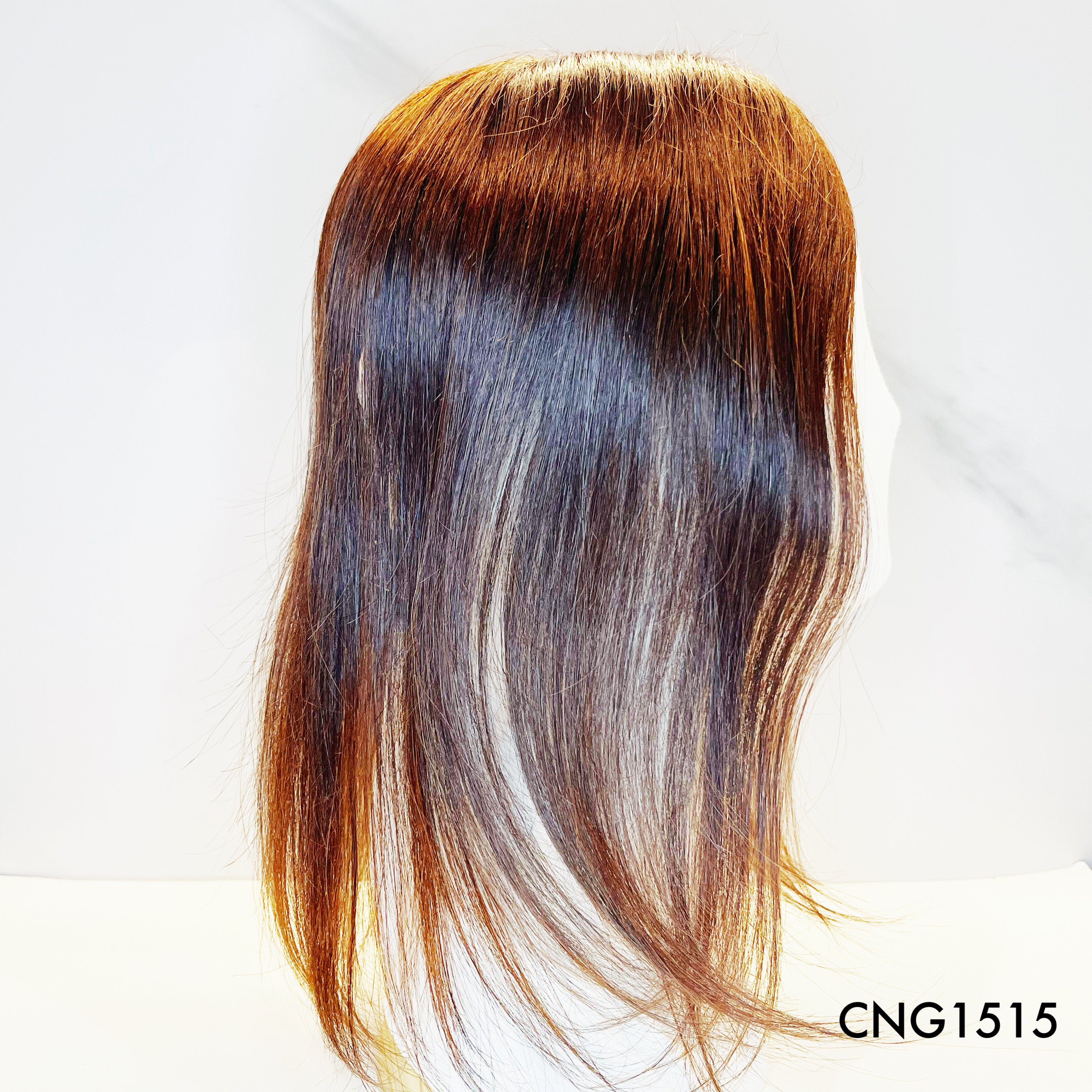 Human Hair Topper – Natural Straight Dark Brown, Long - cngwigs