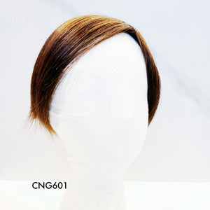 Human Hair Topper – Natural Straight Dark Brown, Short - cngwigs