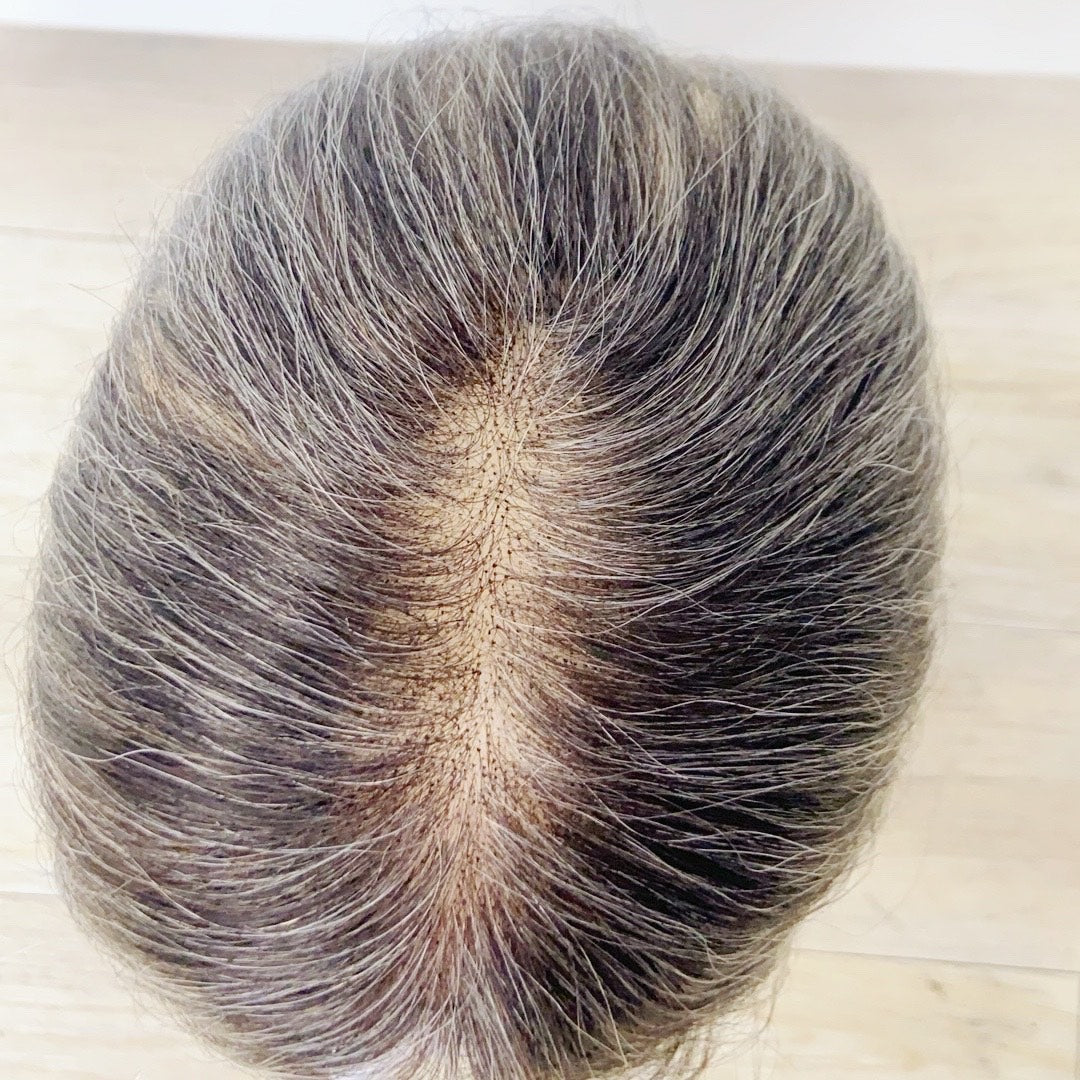 Human Hair Topper – Natrual Straight Ash Brown, Shoudler-Length - cngwigs