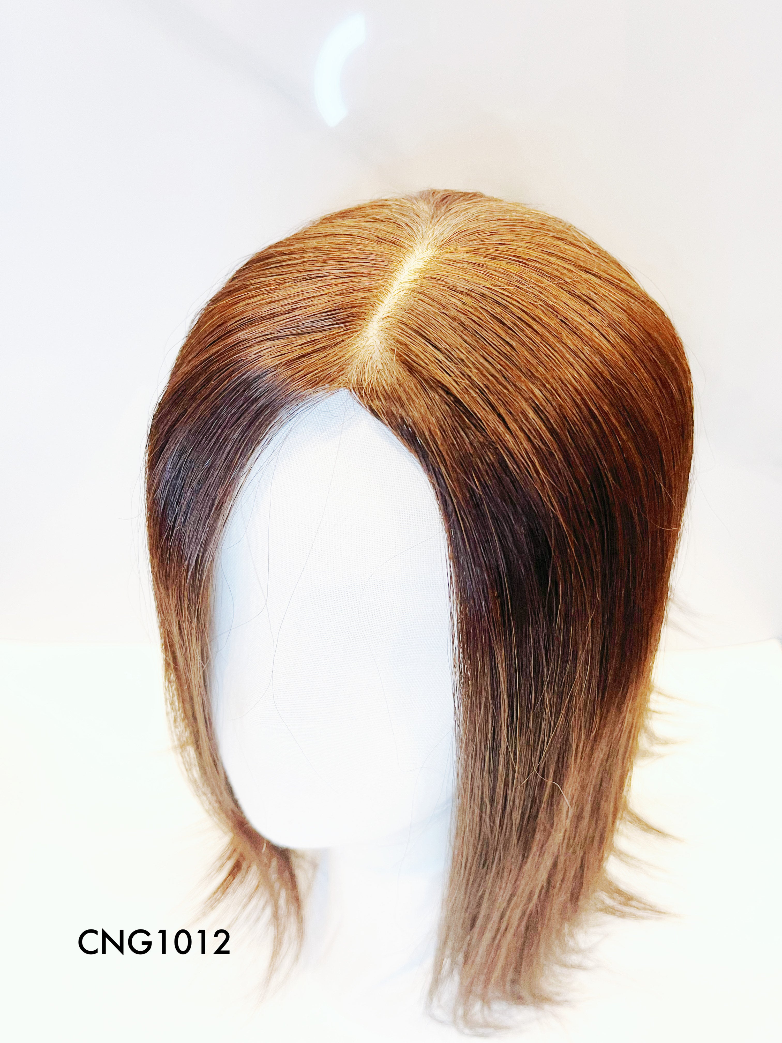 Human Hair Topper – Natrual Straight Dark Brown, Shoulder-Length - cngwigs