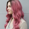 Synthetic Wig - Wavy Hot Pink Gradient, Long - cngwigs