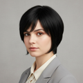 Human Hair Topper – Natural Straight Black, Short - cngwigs
