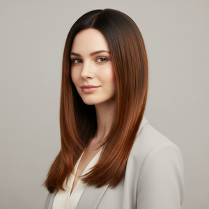 Human Hair Topper – Natural Straight Dark Brown, Long - cngwigs