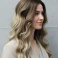 Synthetic Wig - Wavy Dark Brown to Blonde Gradient, Long - cngwigs
