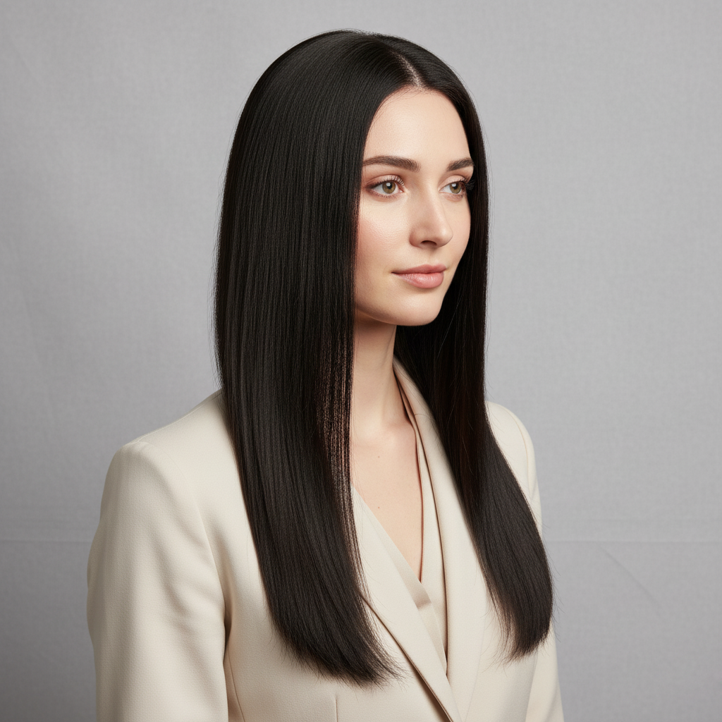 Black Wig –  Natural Straight, 26 inch - cngwigs