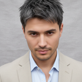 Man's Wig - Grey-Black Topper, Short - cngwigs