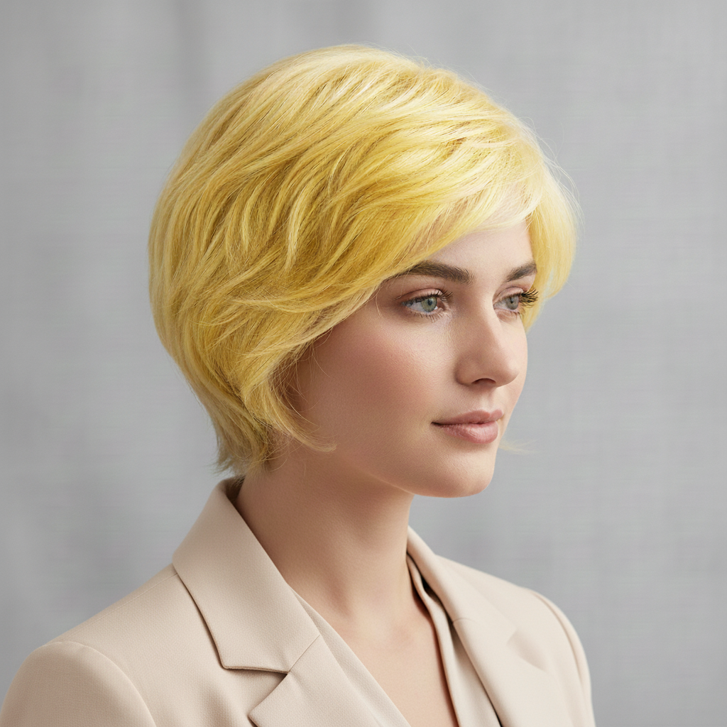 Blonde Human Hair Wig – Natural & Soft, Real Hair